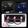 Twidec/3 Gang Rocker Toggle Switch Panel with 12V DC Round Dot Lighted 20A 3 Pins ON/Off SPST Switch Control for Car Or Boat Blue LED Light KCD2-102N-BU-XBZ
