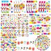 121PCS Art Party Favors Set, Paint Party Favors for Kids, 49 Stickers, 12 Tattoo Stickers, 12 Button Badges, 12 Mini Notepads, 12 Slap Bracelets, 12 Keychains, 12 Goodie Bags for Boys Girls Painting