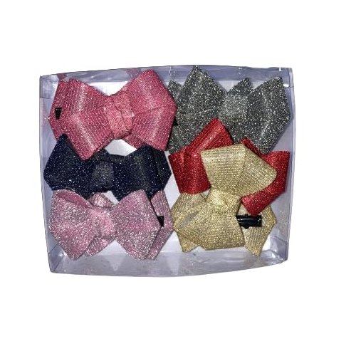 Generic Lucky Rudra hair clip solid color bow hair clip satin bow is specially designed for teenagers and infants Pack 12 Pcs Multicolor Design-02