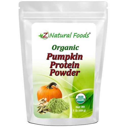 Z Natural Foods Organic Pumpkin Protein Powder - Cold Pressed, Unflavored Unsweetened - Plant Based Superfood Supplement - Raw, Vegan, Gluten Free, Non GMO - 1 lb