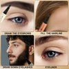 4PCS 3D Eyebrow Tattoo Pencil with 4 Forks, Waterproof and Sweatproof Magic Eyebrow Pen, Makeup Eyebrow Pen, Drawing Eyebrow Pen Pointed Eyebrow Pencil, Suitable For Women'S Use.