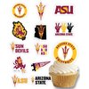 Arizona State Cupcake Toppers (24 Pcs) Arizona State Party Supplies for Football, Birthday Gift, Graduation Party Decorations (Arizona State Sun Devils)