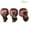 Parcelona French Twist n Clip Flower, Bow and Chain Savana Celluloid Acetate Set of 3 Metal Free Hair Clip Barrettes