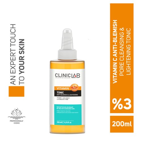ClinicLab 3% Vitamin C & Glow Toner - Skin Brightening & Dark Spot Face Toner for Women & Men (6.76fl oz)
