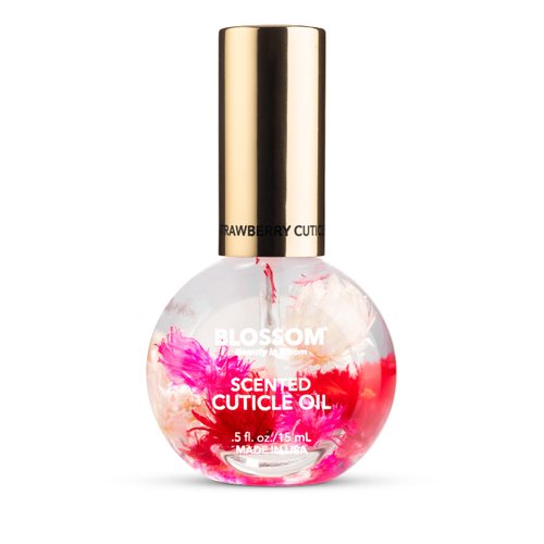Blossom Hydrating, Moisturizing, Strengthening, Scented Cuticle Oil, Infused with Real Flowers, Made in USA, 0.42 fl. oz, Strawberry