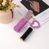 Biiange Lipstick Organizer Keychain, Rhinestone Lipstick Case with Mirror, Lip Balm Case, Lipstick Leather Holder Lip Gloss Bag for Outdoor, party, gathering, home storage