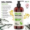 Deley Naturals Wild Caught Fish Oil for Cats - 16oz - Omega 3-6-9, GMO Free - Reduces Shedding, Supports Skin, Coat, Joints, Heart, Brain, Immune System - Highest EPA & DHA Potency – Pure Fish Oil