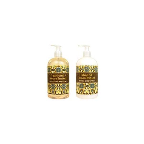 Greenwich Bay Trading Hand Soap & Hand and Body Lotion, 16 Ounce Bundle Set, Almond Cocoa Butter, 1.0 Count (Pack of 2)