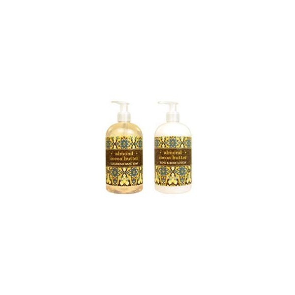 Greenwich Bay Trading Hand Soap & Hand and Body Lotion, 16 Ounce Bundle Set, Almond Cocoa Butter, 1.0 Count (Pack of 2)