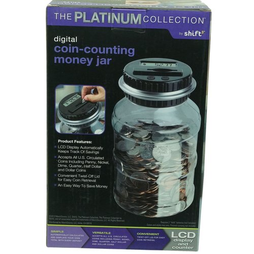 The Platinum Collection Digital Coin-counting Money Jar