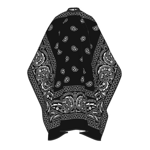 VERTEX&KAIBIN Barber Cape for men,Black Paisley Cool cape designer,professional barber supply capes