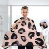 Leopard Print Cheetah Pink Barber Cape Salon Cape Haircut Apron Hair Cut Cape Waterproof, 55"x65"