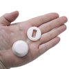 Toilet Bolts Caps (0.83" Height, Almond), 4Packs Universal Toilet Floor Caps with Extra Washers for Easy Installation, Toilet Bolt Covers, Round Plastic Push-On Toilet Bowl Bolt Caps Covers