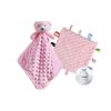 CREVENT Soft Plush Animal Face Security Blankets for Boys and Girls, Great Gifts for Birthday Baby Shower (Pink Bear + Tag)