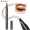 Eyebrow Pencil Eyebrow Microblading Pen - Eyebrow Pen Micro 4 Point Brow Pen Lift & Snatch Eyebrow Eye Makeup Long-Lasting Waterproof & Smudge-proof Natural Eyebrow Hair(Brown)