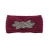 FZBNSRKO 2 Pcs Diamond Six Leaf Knit Wool Headband Sport Headband Warm Head Wrap for Women,Color in Random