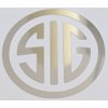 NASTUDIO - SIG Decal (2 x 2 Chrome) - Vinyl Car Bumper Sticker, Gun, Truck, Window, Motorcycle, Helmet, Bumper, Laptop