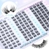 Lash Clusters Natural Eyelash Clusters D Curl Cluster Lashes zanlufly Wispy Individual Lashes Cluster Eyelash Extension 10 12 14MM DIY Lash Extension