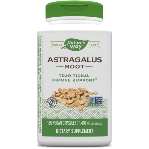 Nature's Way Astragalus Root - Astragalus Root Herbal Supplement - Traditional Immune Support* - Non-GMO Project Verified - Gluten & Dairy-Free - 180 Vegan Capsules