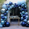Blue and Silver Balloons, 12inch Navy Blue Silver Pearl Blue Balloons with Metallic Confetti Silver Blue Helium Balloons, Dark Blue Silver Balloons for Boy Birthday Baby Showers Decorations