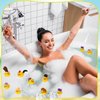 VercanMonth 24 Pcs Rubber Ducks Bath Toys with Wig and Blue Flower Sunglasses, Tiny Funny Rubber Ducks Bulk Cruise Ducks for Bath Shower Birthday Gifts Summer Pool Cruise Party Favors, Random Style
