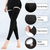 Medical Thigh High Compression Socks,for Women & Men,20-30 MmHg Support Stockings Varicose Veins Compression,Leg Sleeves Footless Hose Legs Open Toe for Relief Shin Splints,Edema,Swelling (Black, S)