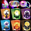 24 Pack Halloween Party Favors Bracelets Glow in the Dark Bracelets, Halloween Treats Party Favors Light Up Bracelet Halloween Glow Sticks Bracelet for Non Candy Treats Halloween Party Supplies