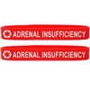 SayitBands 2 Pack of Adrenal Insufficiency Medical Alert Wristband Bracelets in Red