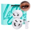 Magnetic Eyelashes with Lash Clusters Applicator Fluffy Magnetic False Lashes Kit Wispy Reusable Cluster Eyelash Extensions with Magnets No Lashes Glue or Liner Needed(2 Pairs-Dense)