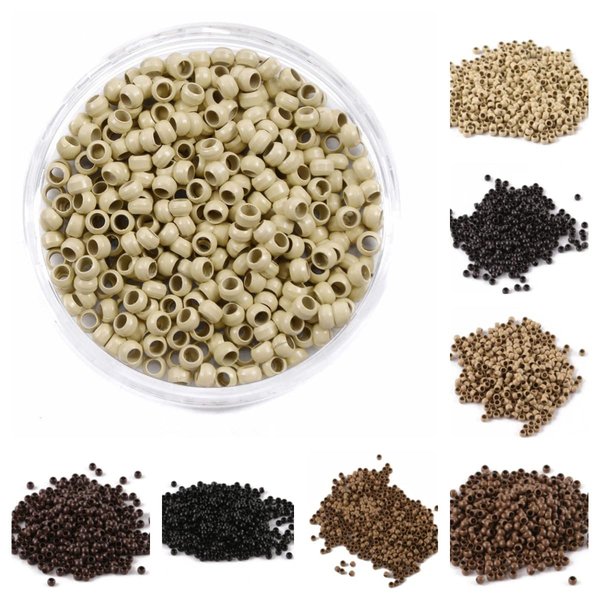 Nano Copper Micro Rings Dreadlock Beads Microlink nano micro tube ring For Tip/Ring Hair Extensions Link Hair Tools Accessories (#13 Bleach Blonde)
