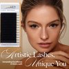LASHVIEW Eyelash Extensions, C Curl 8-15mm Mixed 0.15 Classic Lashes, Classic Individual Lash Extensions, Professional Lash Trays for Lash Extensions