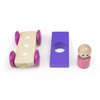 3 Piece Tegu Magnetic Racer Building Block Set, Purple