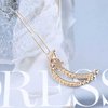 Andelaisi Boho Crystal Hair Clip Vintage Rhinestone Crescent Moon Hair Barrette Clip Gold Hollow Moon Hairpin Clip Sparkly Crescent Star Head Clip Accessories for Women and Girls Headdress