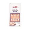 KISS Salon Acrylic French Press On Toenails, 'Walk Away', White Tips, Short Length, Square Shape, Includes 24 Fake Nails, 2g Pink Gel Nail Glue, 1 Manicure Stick, 1 Mini File