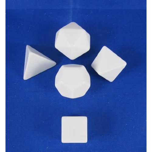Koplow Games Platonic Blank Standard Dice Set of 5