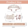 15th Birthday Decorations for Girls,15th Birthday Sash,Crown/Tiara,Candles,Cake Toppers.15th Birthday Gifts for Girls,15 Birthday Decorations for Girls,15 Birthday Party Decorations