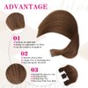 Tape in Hair Extensions Human Hair Double Weft Real Human Hair Extensions Seamless Straight Human Hair Extensions for Fashion Women(#4,20inch)
