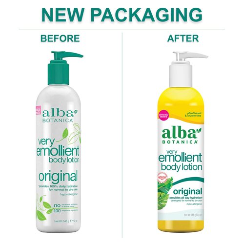 Alba Botanica Very Emollient Body Lotion, Original, 12 Oz