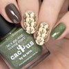 Whats Up Nails - Cactus Vinyl Stencils for Nail Art Design (1 Sheet, 12 Stencils)