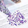 AD Beads 1440pcs Mixed Size Non Hotfix Quality Rhinestones Flatback Nail Art Pick Color (37 Purple Velvet)
