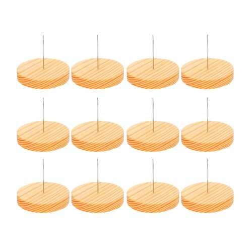 LUOZZY 12 Sets Needle Felting Doll Display Holders with Wooden Base Doll Display Stand for Felting Animal Doll Making Supplies
