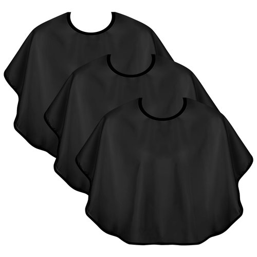 3 Pcs Makeup Capes Beauty Salon Makeup Bibs Shorty Smock for Clients Lightweight Comb-out Beard A...