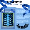 7 Pairs False Eyelashes Wispy Lashes Mink Fluffy Lashes Cat Eye Lashes Strip lashes Pack 6D Fake Eyelashes Wispy False Lashes by FOINEMYED