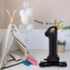 Eoopoon 42 Inch Crown Black Number Balloon, Number 0 Balloon with Base for Girls 0th Birthday Party Decoration, Anniversary Decor Theme Party Supplies (Black 6)
