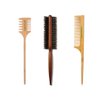 GranNaturals 3pc Slick Back Hair Brush Set for Smoothing, Edge Control, Teasing, Backcombing, Baby Hairs, Flyaways