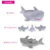 Dollibu Family Animal Bath Squirters 4 Piece Bath Toy Set, Toddler Bath Toys for Bathtime & Water Fun, Girls & Boys Floating Rubber Squirt Toys, Floaty Pool Toys for Toddlers & Kids (Gray)