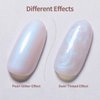 RARJSM Gel Builder Nail Polish Pearl White Hard Gel in a Bottle Mermaid Shell Glitter Pearlescent Thick Extension Structure Gel for Nails 15ml Soak Off Curing Requires Salon Home DIY Beginer Use