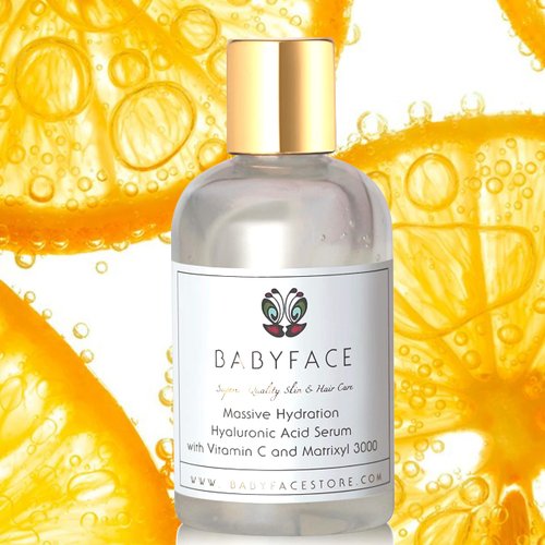 Babyface Refill Massive Hydration Hyaluronic Acid Serum with Vitamin C & Matrixyl 3000-4.2 oz.