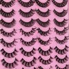 False Eyelashes Russian Strip Lashes D Curl 20 Pairs 5 Styles Pack Fluffy Natural Fake Lashes Look like Eyelash Extensions by Yawamica