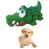 Crocodile Sensory Dog Toy Natural Rubber (Latex), Lead-Free & Chemical-Free, Handpainted, Soft & Squeak